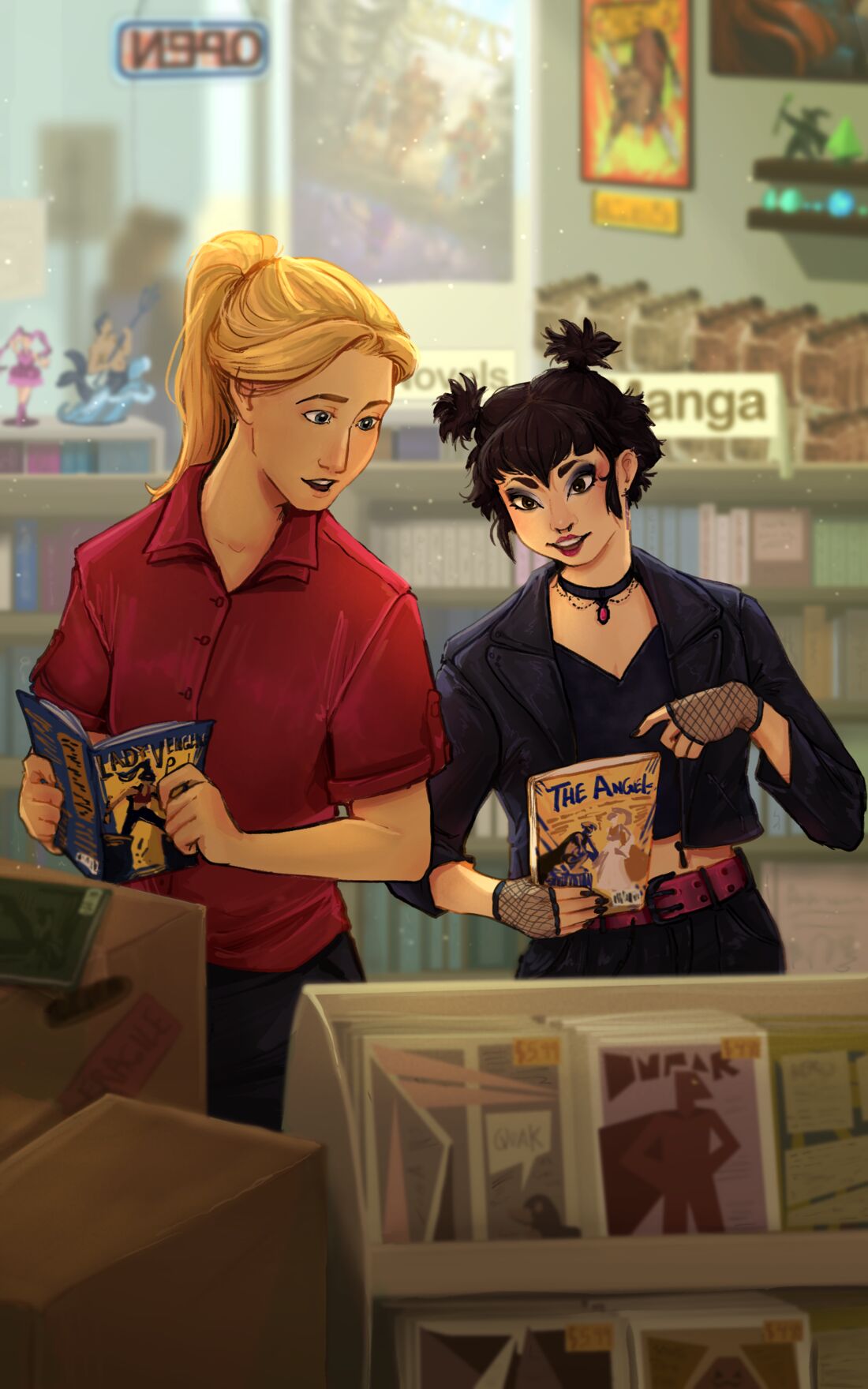 Character art: a visit to the comic shop