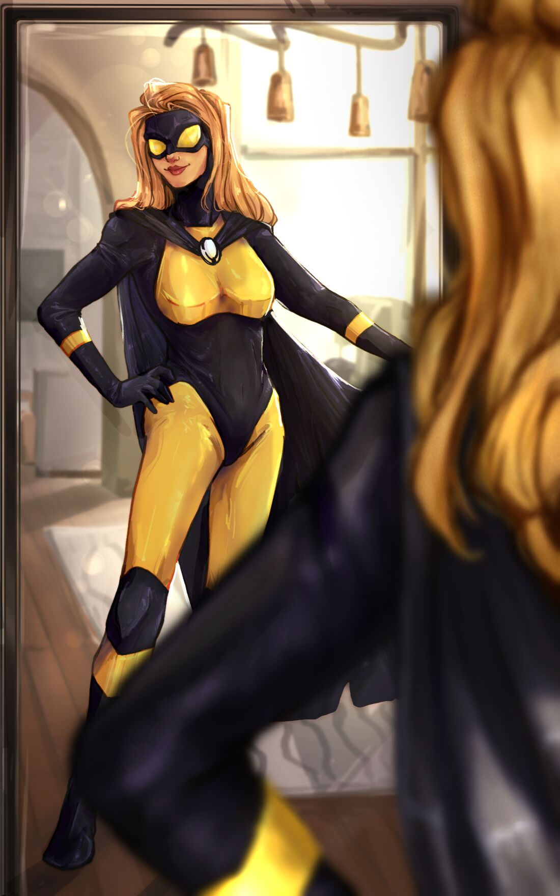 Character art: Tricia suits up in the Beacon costume